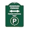 Signmission Reserved Parking Permit Parking W/ & Bidirectional Arrow Heavy-Gauge Alum, 18" x 24", GW-1824-23146 A-DES-GW-1824-23146 - alternate 1